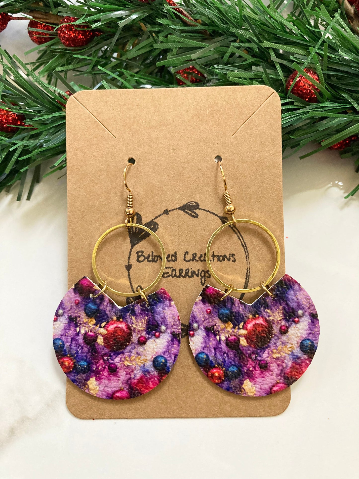 Ink Spot Ornament Earrings