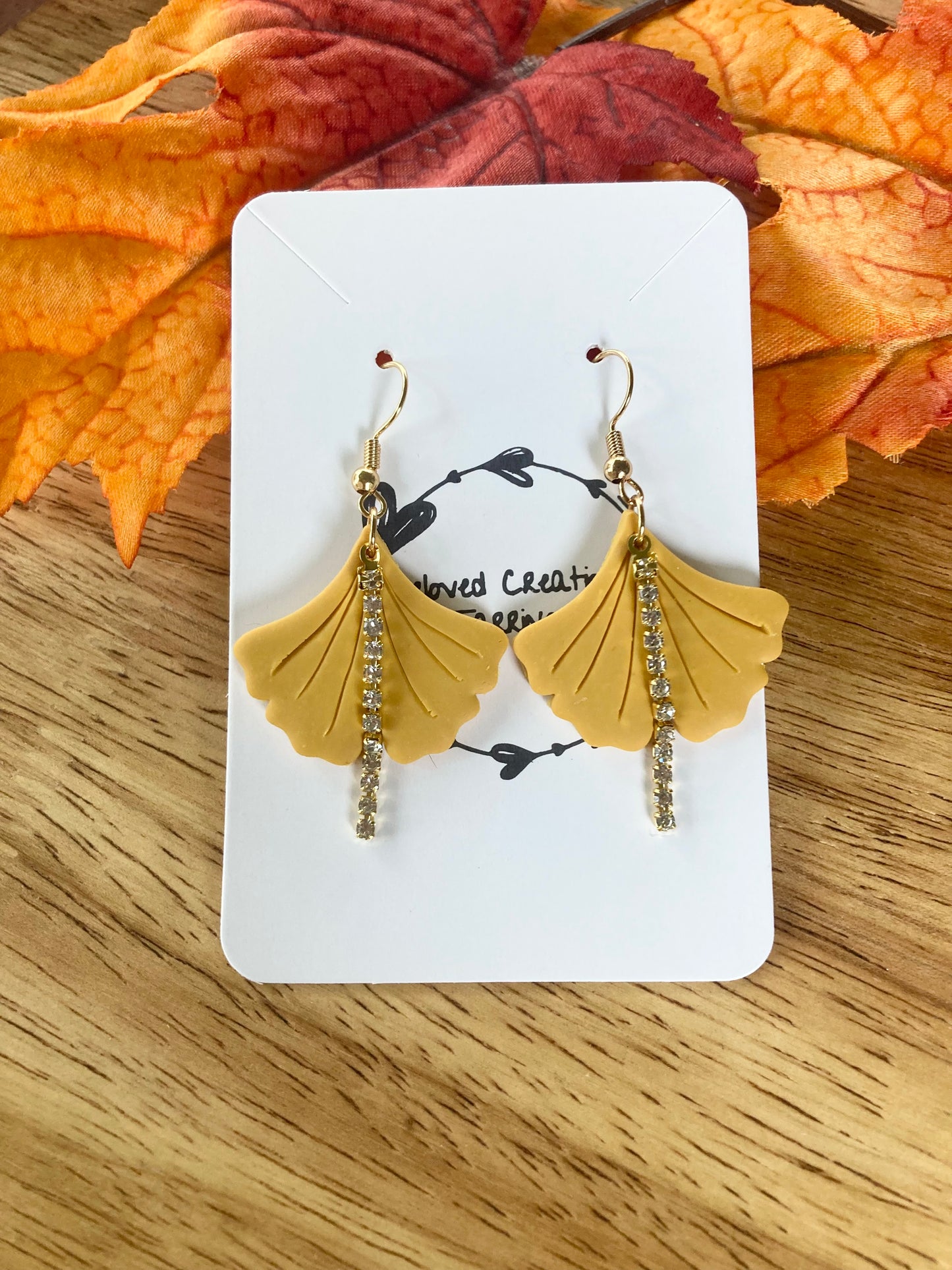 Yellow Leaf Earrings