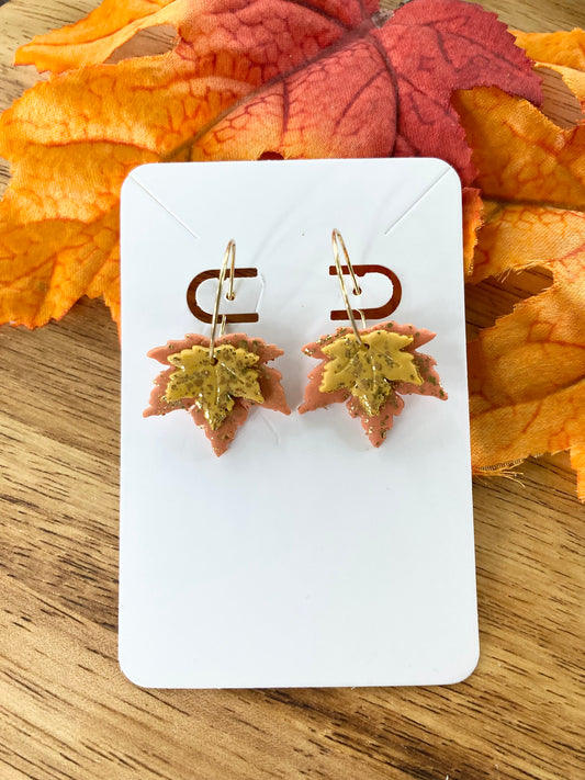 Orange and Yellow Clay Leaves