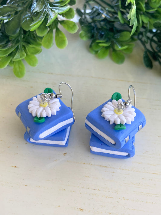 Spring Clay Book Stack Earrings