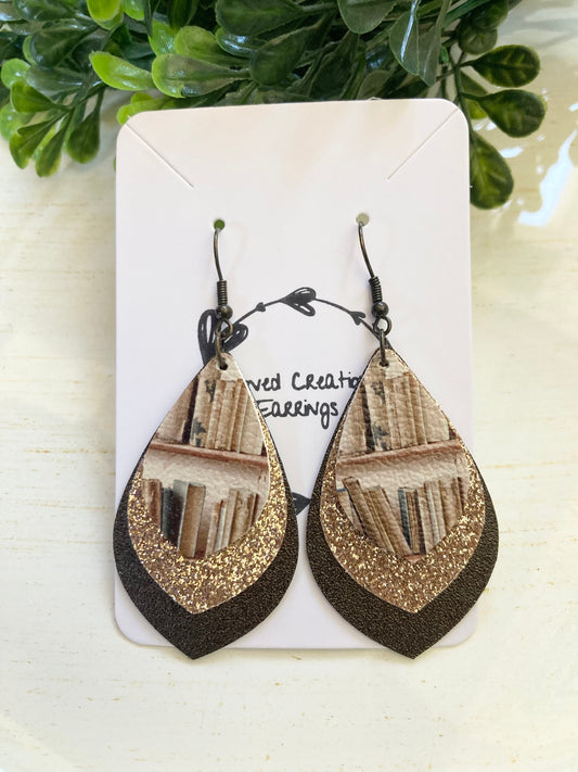 Bookshelf Earrings
