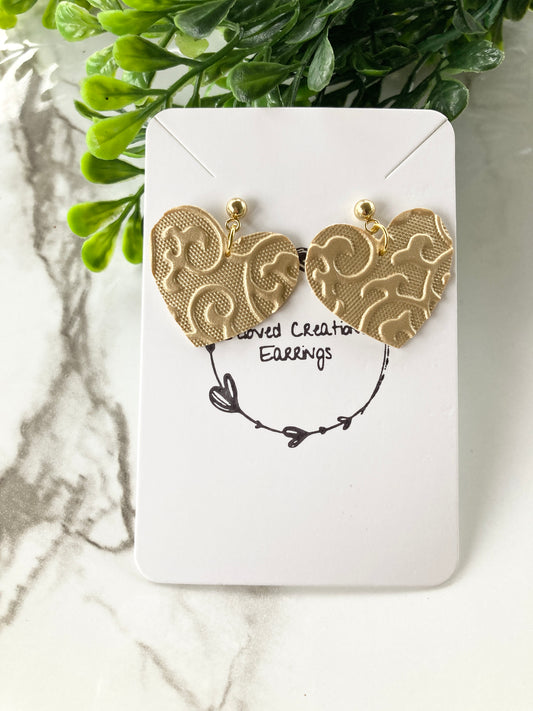 Gold Heart earrings