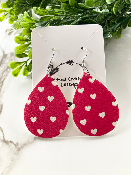 Pink Heart Earrings