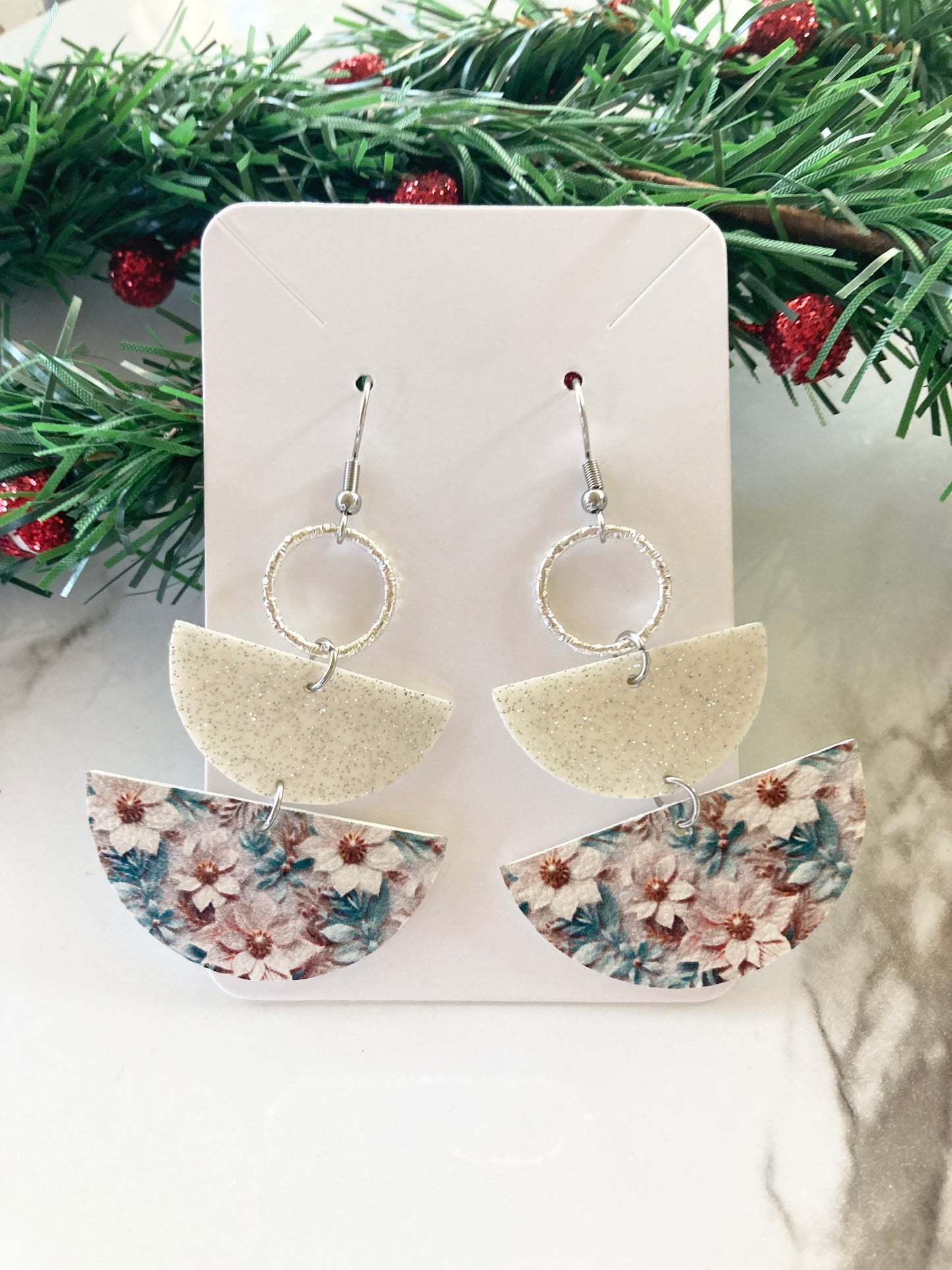 Winter Floral Earrings
