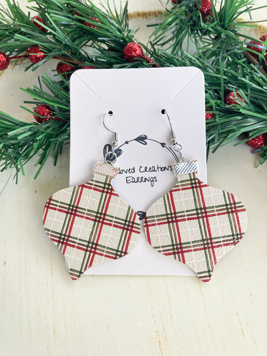 Plaid Ornament Earrings