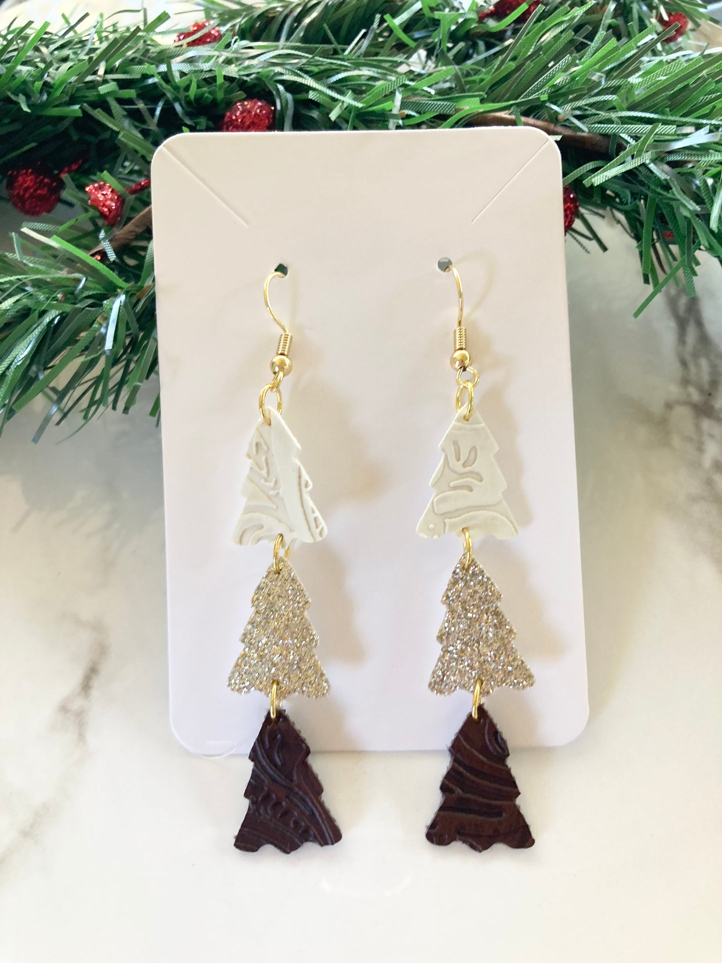 Neutral Tree Earrings