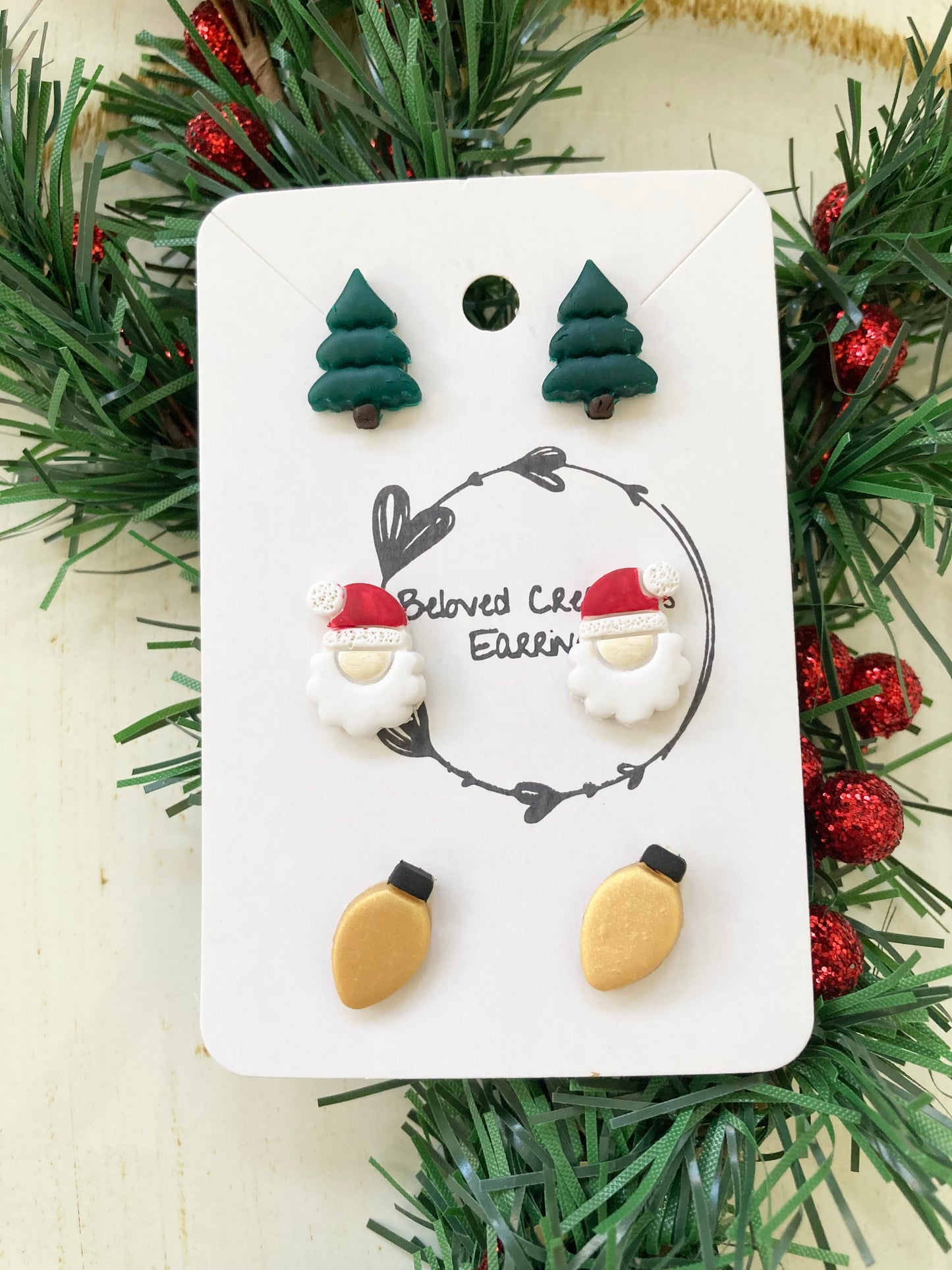 Christmas Clay Stud Set 1