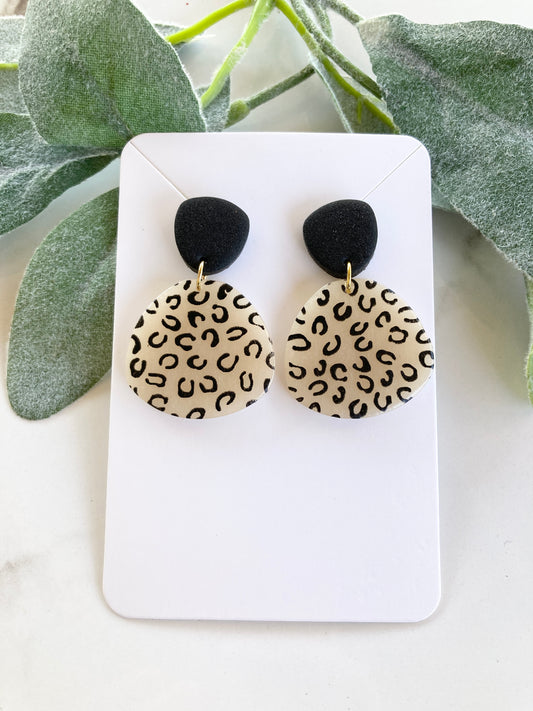 Clay Leopard Earrings