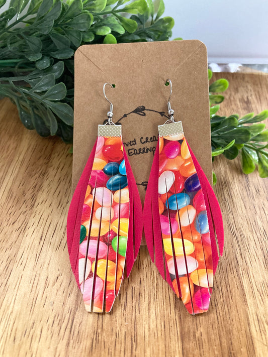 Jellybean Fringe Earrinhd