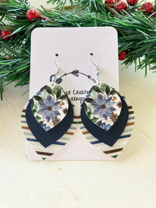 Winter Floral Earrings