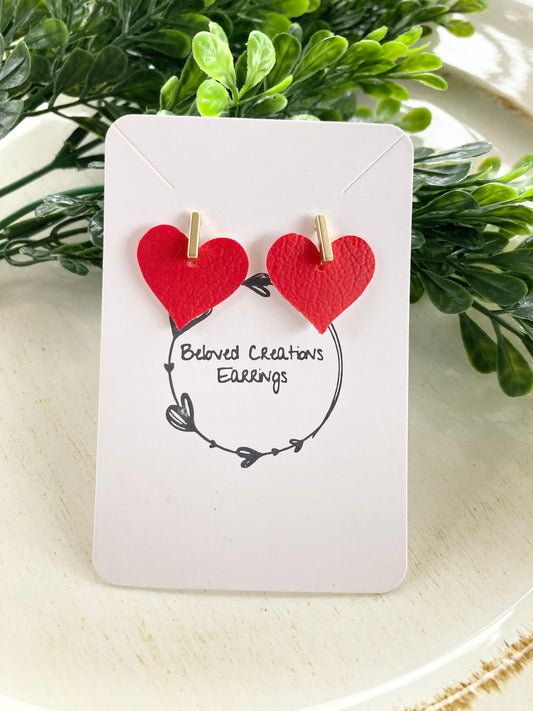 Red Heart Earrings