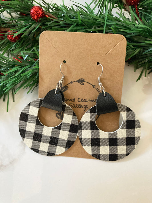 Plaid Hoop Earrings
