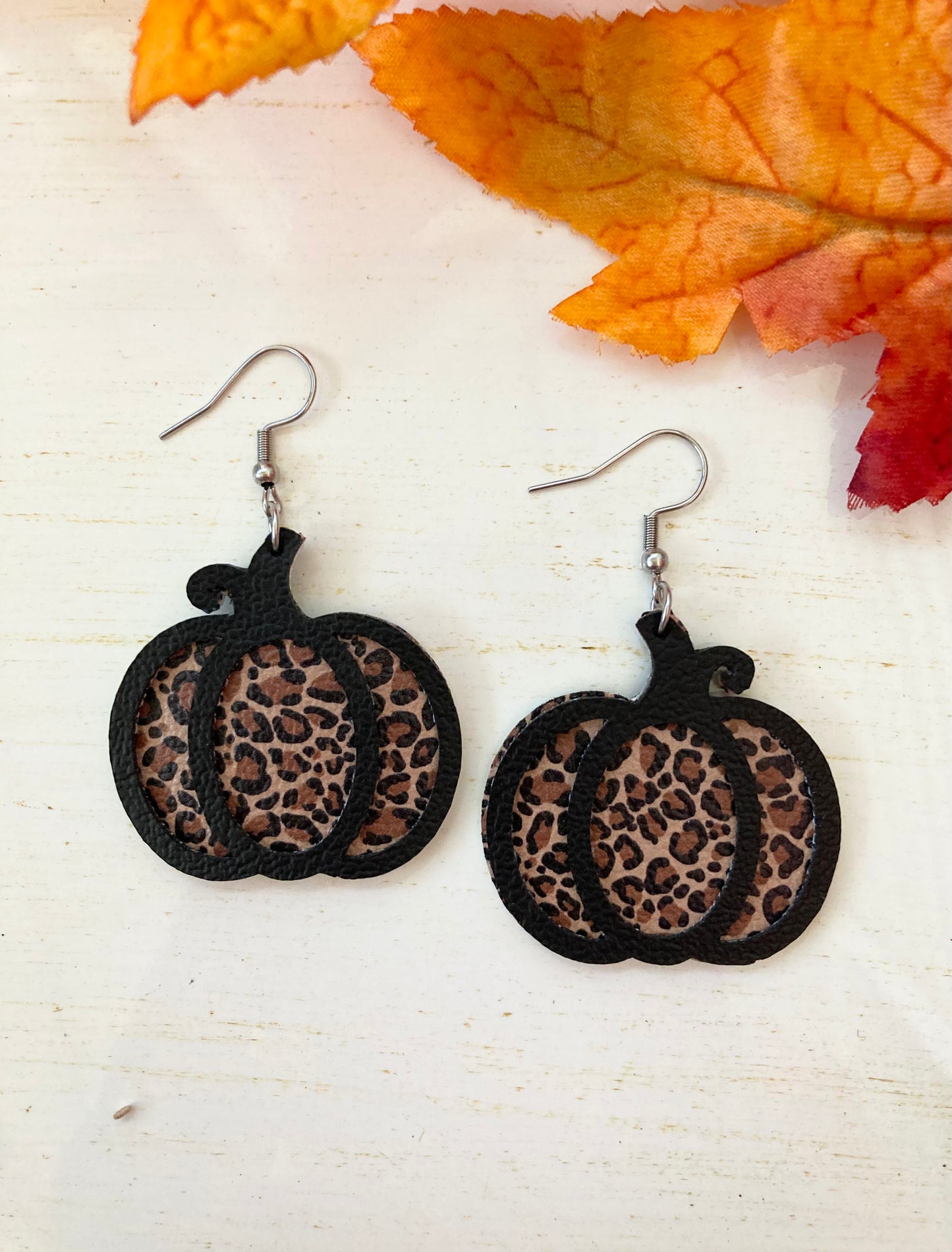 Leopard Pumpkin Earrings