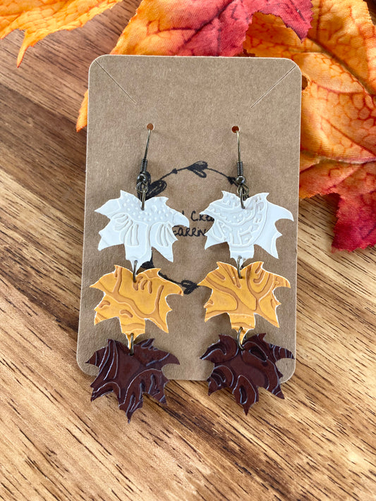 Neutral Fall Leaves Earrings
