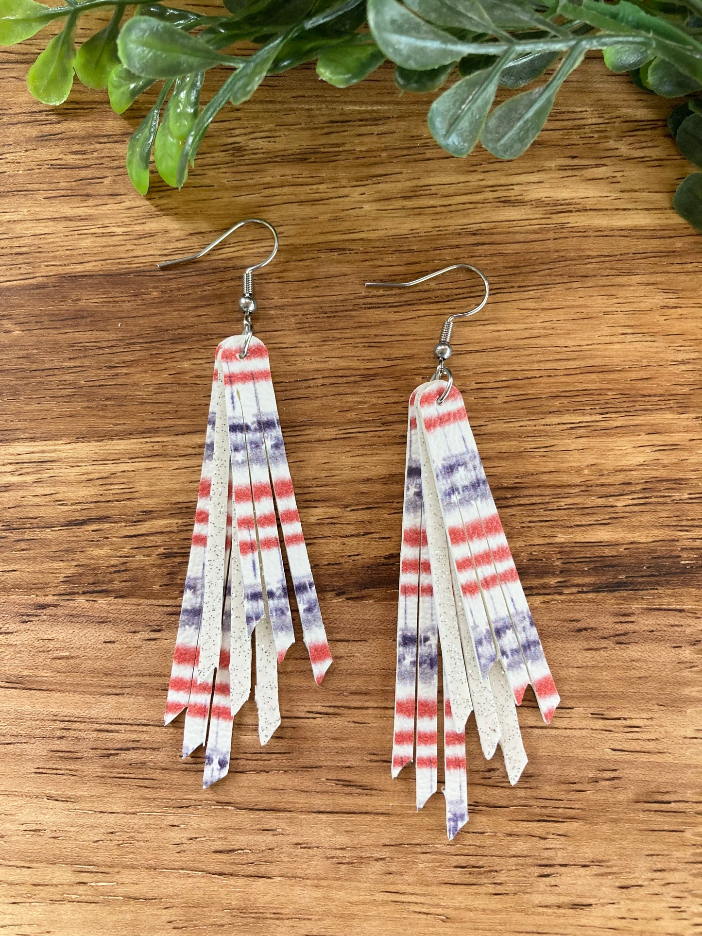 Stars and Stripes Fringe Earrings
