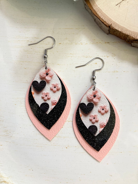 Flowers and Hearts Earrings