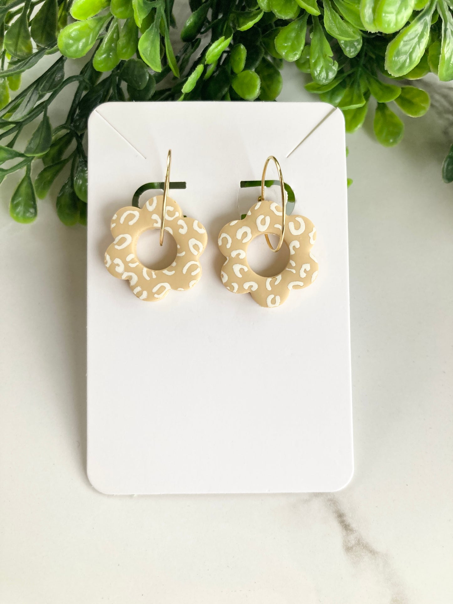Leopard Flower Earrings