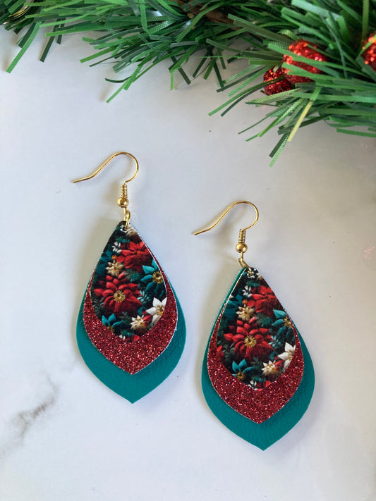 Christmas Floral Earrings