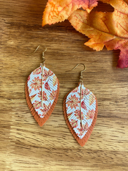 Fall Leaves Fringe Earrings
