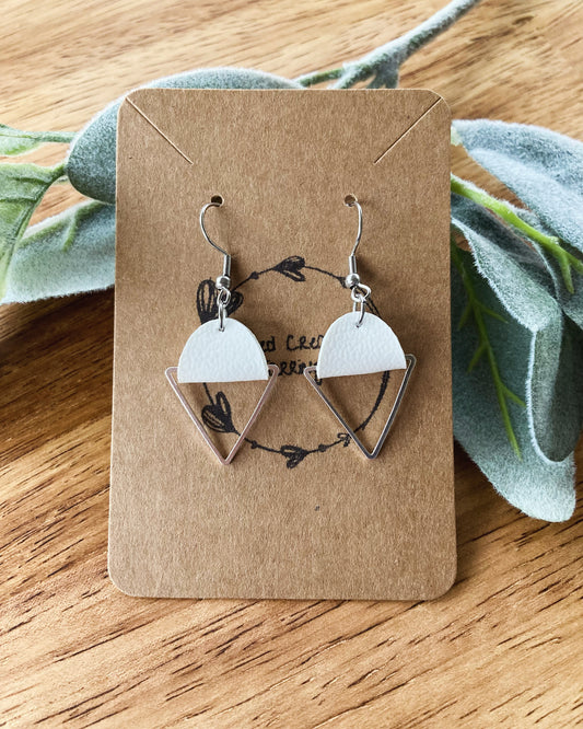 Silver Triangle Earrings