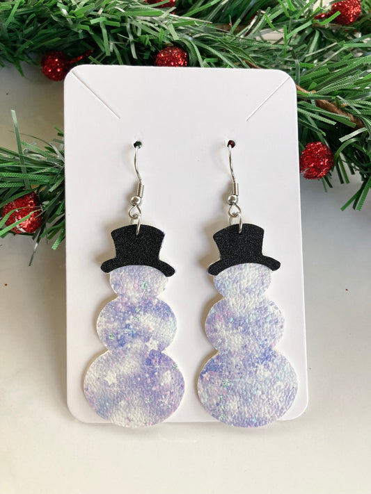 Sparkle Snowman Earrings