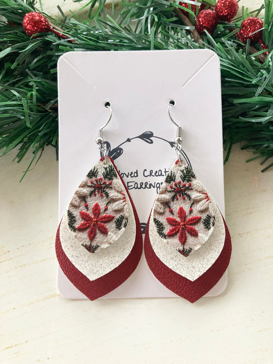 Christmas Floral Earrings