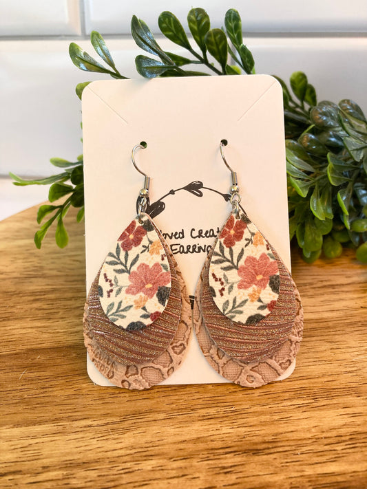 Floral teardrop Earrings