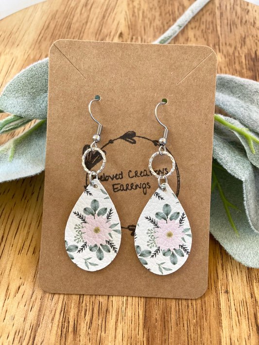 Floral Hoop Earrings