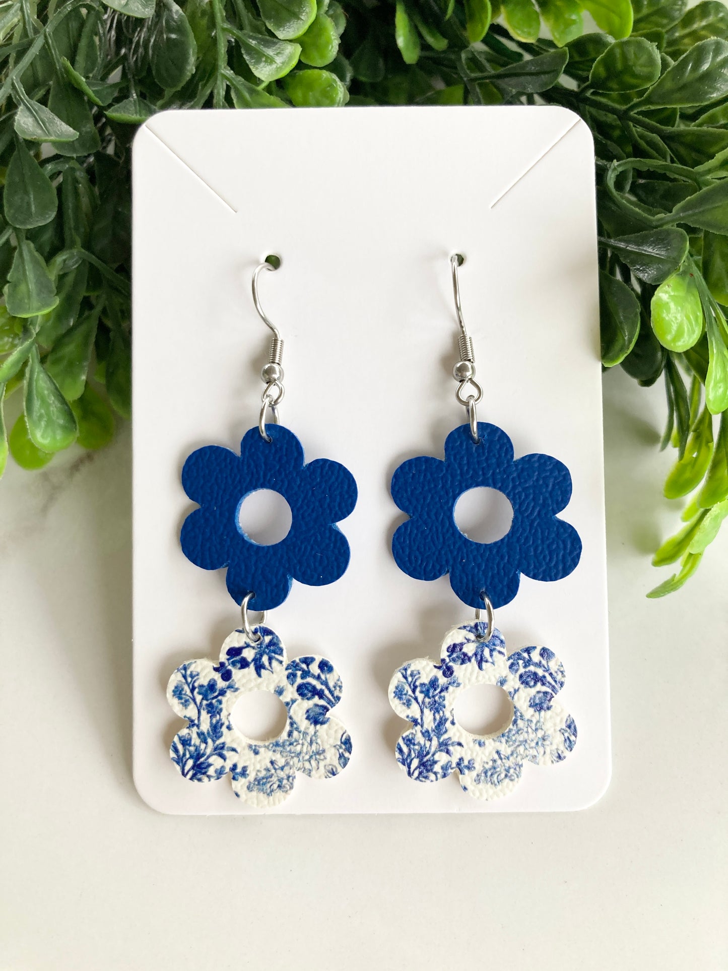 Blue Flower Earrings