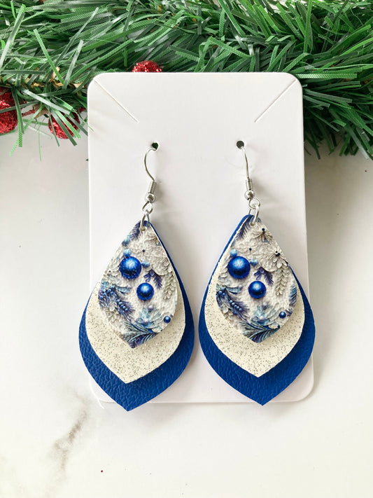 Blue Ornament Earrings