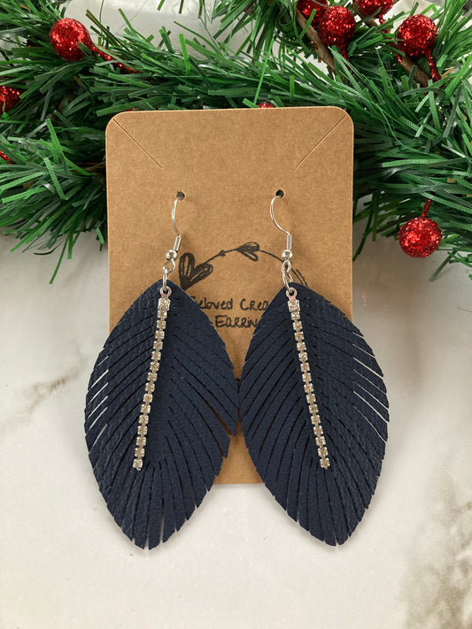 Blue Fringe Earrings