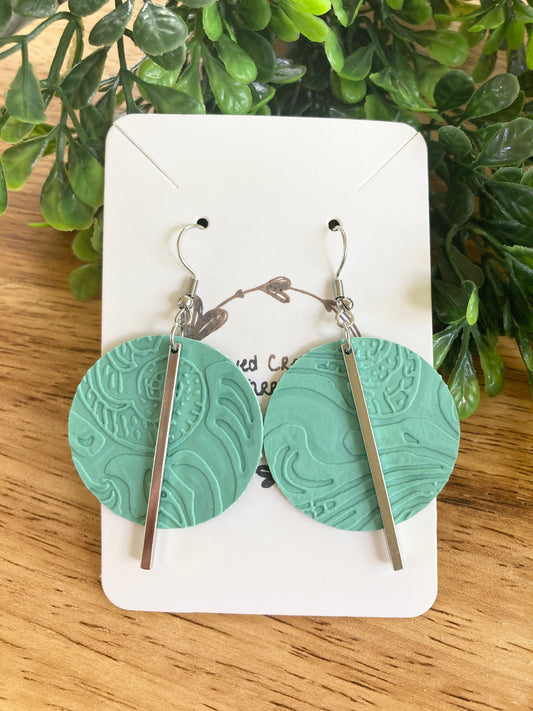 Texture Circle Earrings