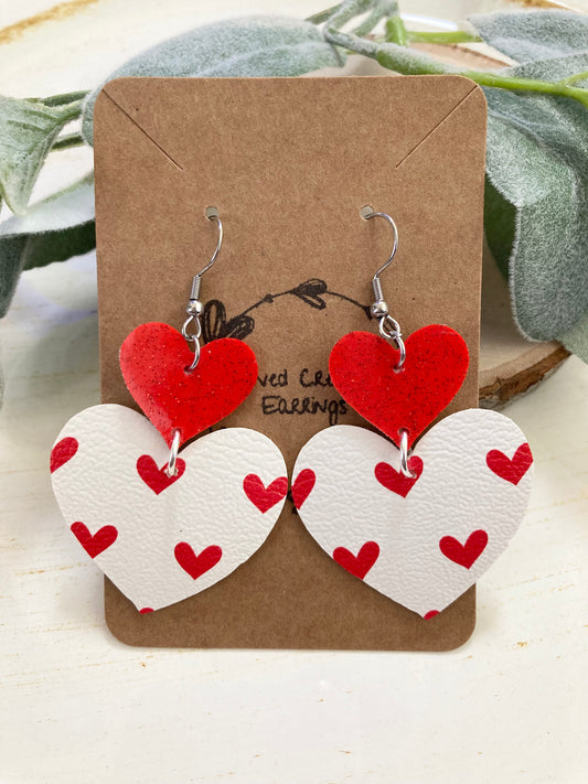 Red Hearts Earrings