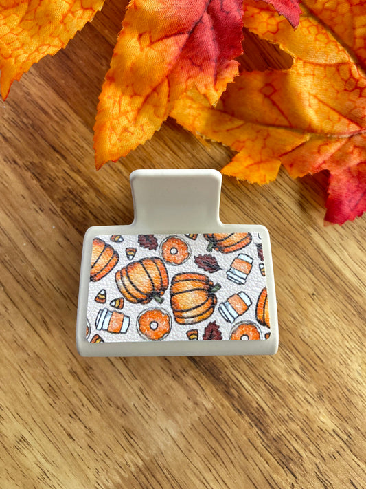 Pumpkin Spice Small Claw Clip