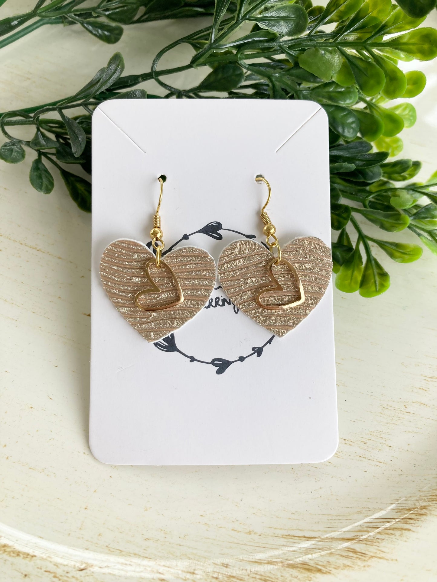 Gold Heart Earrings