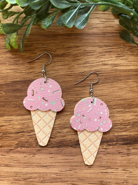 Strawberry Ice Cream Earrings