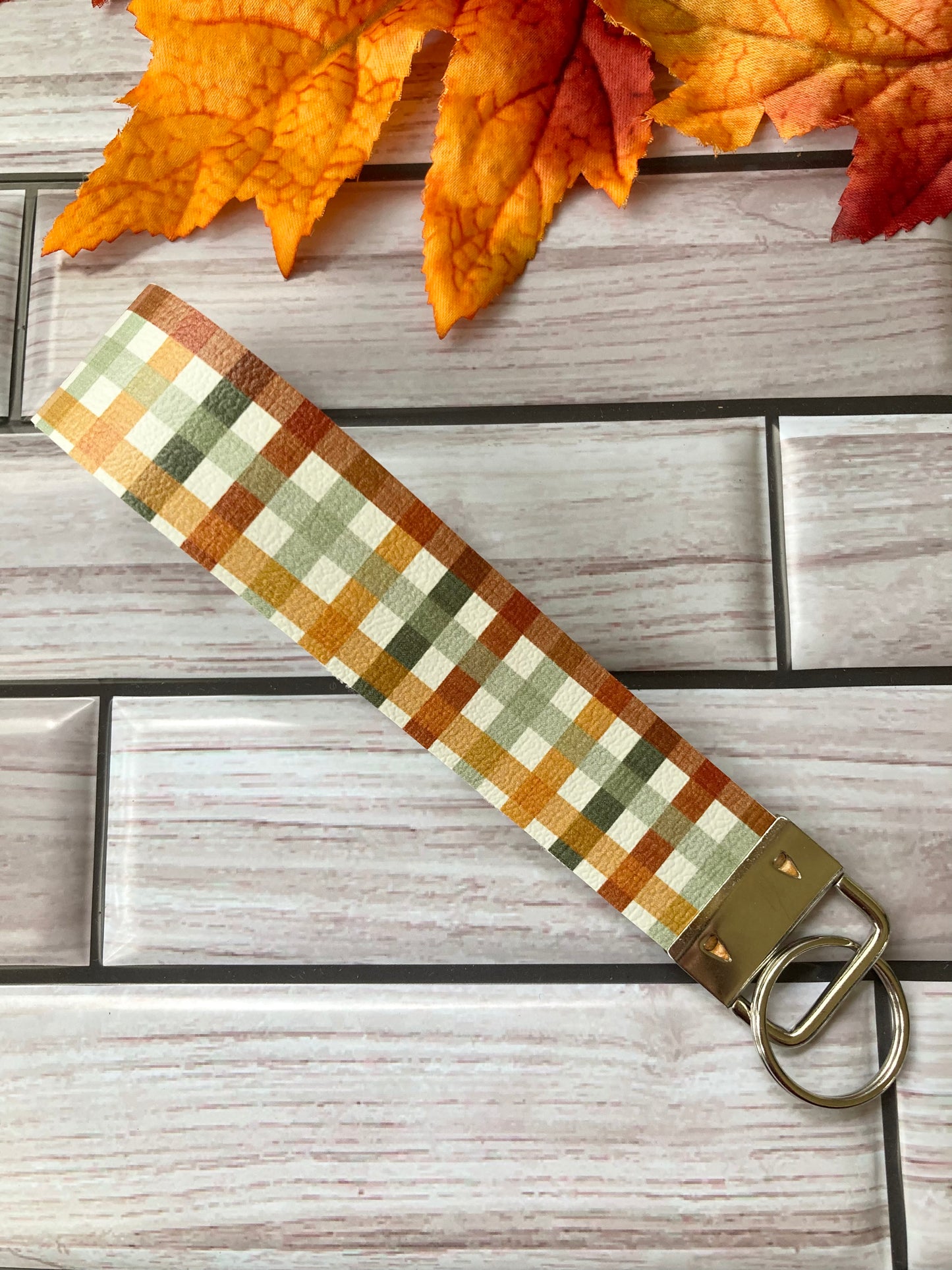 Fall Plaid Wristlet