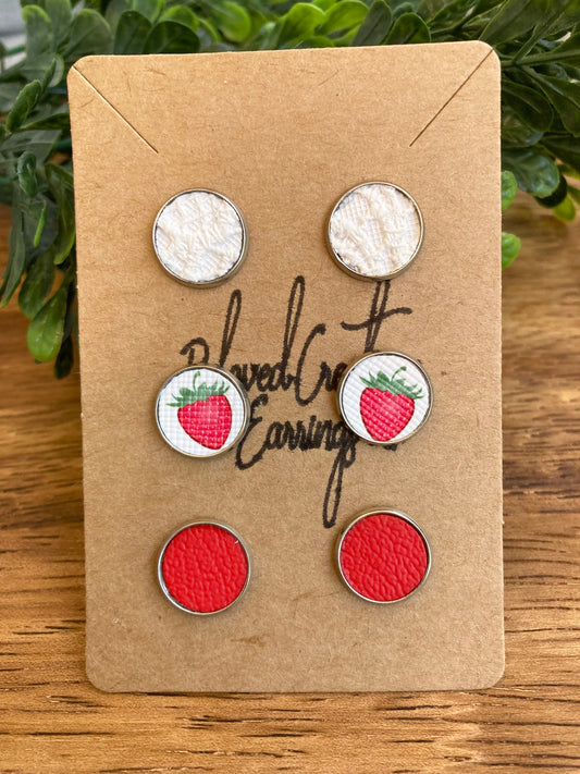 Strawberry Stud Set